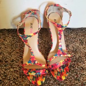 Multicolored high heels